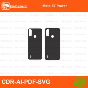 Moto E7 Power File thiết kế Skin, Template Vector chuẩn cắt decal | KhoThiếtKế.vn
