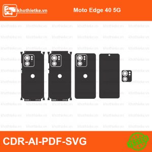 Moto Edge 40 5G File thiết kế Skin, Template Vector chuẩn cắt decal | KhoThiếtKế.vn