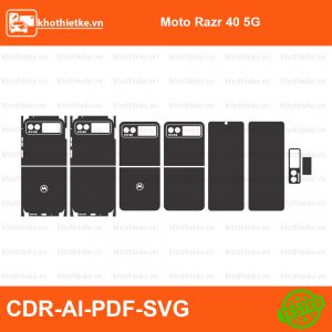 Moto Razr 40 5G File thiết kế Skin, Template Vector chuẩn cắt decal | KhoThiếtKế.vn