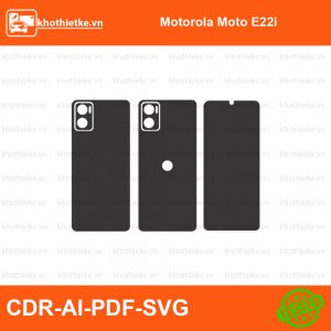 Motorola Moto E22i File thiết kế Skin, Template Vector chuẩn cắt decal | KhoThiếtKế.vn