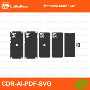 Motorola Moto G32 File thiết kế Skin, Template Vector chuẩn cắt decal | KhoThiếtKế.vn