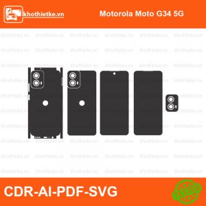 Motorola Moto G34 5G File thiết kế Skin, Template Vector chuẩn cắt decal | KhoThiếtKế.vn