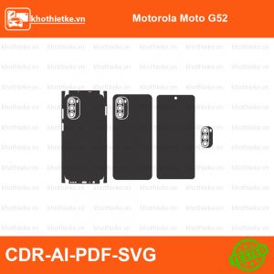 Motorola Moto G52 File thiết kế Skin, Template Vector chuẩn cắt decal | KhoThiếtKế.vn