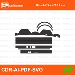 Nikon 24-70mm F2.8 S lens File thiết kế Skin máy ảnh & Lens, Template Vector chuẩn cắt decal | KhoThiếtKế.vn