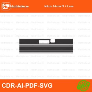 Nikon 24mm f1.4 Lens File thiết kế Skin máy ảnh & Lens, Template Vector chuẩn cắt decal | KhoThiếtKế.vn