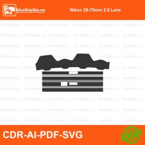 Nikon 28-70mm 2.8 Lens File thiết kế Skin máy ảnh & Lens, Template Vector chuẩn cắt decal | KhoThiếtKế.vn