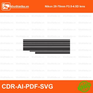 Nikon 28-70mm F3.5-4.5D lens File thiết kế Skin máy ảnh & Lens, Template Vector chuẩn cắt decal | KhoThiếtKế.vn