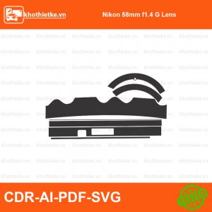 Nikon 58mm f1.4 G Lens File thiết kế Skin máy ảnh & Lens, Template Vector chuẩn cắt decal | KhoThiếtKế.vn