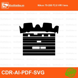 Nikon 70-200 F2.8 VR1 lens File thiết kế Skin máy ảnh & Lens, Template Vector chuẩn cắt decal | KhoThiếtKế.vn