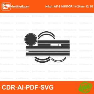 Nikon AF-S NIKKOR 14-24mm f2.8G ED Lens File thiết kế Skin máy ảnh & Lens, Template Vector chuẩn cắt decal | KhoThiếtKế.vn