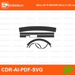 Nikon AF-S NIKKOR 50mm f1.4G Lens File thiết kế Skin máy ảnh & Lens, Template Vector chuẩn cắt decal | KhoThiếtKế.vn