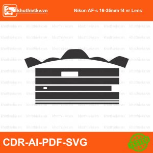 Nikon AF-s 16-35mm f4 vr Lens File thiết kế Skin máy ảnh & Lens, Template Vector chuẩn cắt decal | KhoThiếtKế.vn