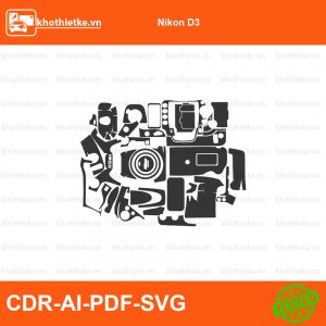 Nikon D3100 File thiết kế Skin máy ảnh & Lens, Template Vector chuẩn cắt decal | KhoThiếtKế.vn