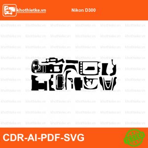 Nikon D3300 File thiết kế Skin máy ảnh & Lens, Template Vector chuẩn cắt decal | KhoThiếtKế.vn