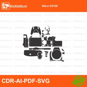 Nikon D3500 File thiết kế Skin máy ảnh & Lens, Template Vector chuẩn cắt decal | KhoThiếtKế.vn