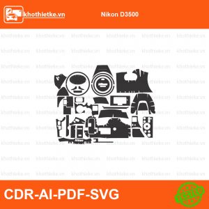 Nikon D4 sx File thiết kế Skin máy ảnh & Lens, Template Vector chuẩn cắt decal | KhoThiếtKế.vn