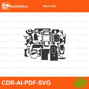 Nikon D4 File thiết kế Skin máy ảnh & Lens, Template Vector chuẩn cắt decal | KhoThiếtKế.vn