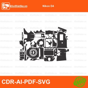 Nikon D5 File thiết kế Skin máy ảnh & Lens, Template Vector chuẩn cắt decal | KhoThiếtKế.vn