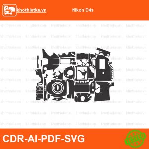 Nikon D500 File thiết kế Skin máy ảnh & Lens, Template Vector chuẩn cắt decal | KhoThiếtKế.vn