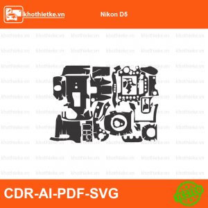 Nikon D5200 File thiết kế Skin máy ảnh & Lens, Template Vector chuẩn cắt decal | KhoThiếtKế.vn