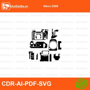 Nikon D5300 File thiết kế Skin máy ảnh & Lens, Template Vector chuẩn cắt decal | KhoThiếtKế.vn