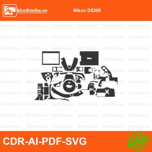Nikon D600 D610 Full Wrap File thiết kế Skin máy ảnh & Lens, Template Vector chuẩn cắt decal | KhoThiếtKế.vn