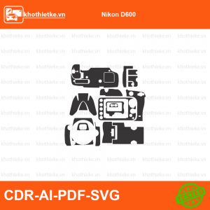 Nikon D7000 File thiết kế Skin máy ảnh & Lens, Template Vector chuẩn cắt decal | KhoThiếtKế.vn