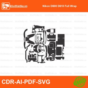 Nikon D700 File thiết kế Skin máy ảnh & Lens, Template Vector chuẩn cắt decal | KhoThiếtKế.vn