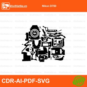 Nikon D780 File thiết kế Skin máy ảnh & Lens, Template Vector chuẩn cắt decal | KhoThiếtKế.vn