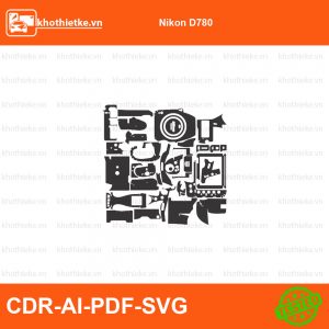 Nikon D800 File thiết kế Skin máy ảnh & Lens, Template Vector chuẩn cắt decal | KhoThiếtKế.vn