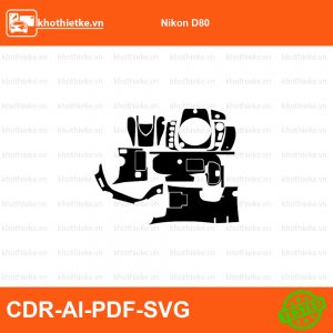 Nikon D800E File thiết kế Skin máy ảnh & Lens, Template Vector chuẩn cắt decal | KhoThiếtKế.vn