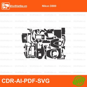 Nikon D810 File thiết kế Skin máy ảnh & Lens, Template Vector chuẩn cắt decal | KhoThiếtKế.vn