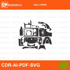 Nikon D850 File thiết kế Skin máy ảnh & Lens, Template Vector chuẩn cắt decal | KhoThiếtKế.vn