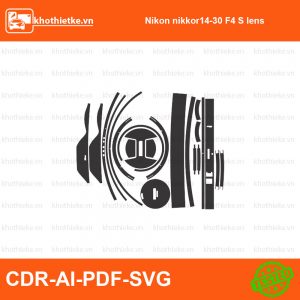 Nikon nikkor14-30 F4 S lens File thiết kế Skin máy ảnh & Lens, Template Vector chuẩn cắt decal | KhoThiếtKế.vn