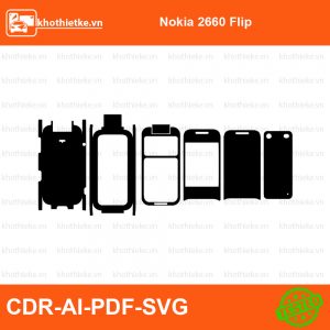 Nokia 2660 Flip File thiết kế Skin, Template Vector chuẩn cắt decal | KhoThiếtKế.vn