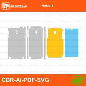 Nokia 3 File thiết kế Skin, Template Vector chuẩn cắt decal | KhoThiếtKế.vn