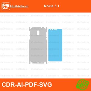 Nokia 3.1 File thiết kế Skin, Template Vector chuẩn cắt decal | KhoThiếtKế.vn