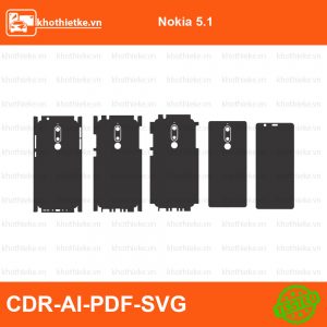 Nokia 5.1 File thiết kế Skin, Template Vector chuẩn cắt decal | KhoThiếtKế.vn