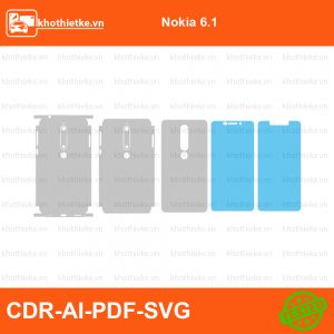 Nokia 6.1 File thiết kế Skin, Template Vector chuẩn cắt decal | KhoThiếtKế.vn