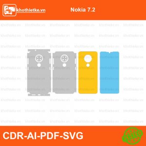 Nokia 7.2 File thiết kế Skin, Template Vector chuẩn cắt decal | KhoThiếtKế.vn