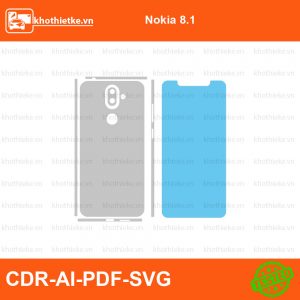 Nokia 8.1 File thiết kế Skin, Template Vector chuẩn cắt decal | KhoThiếtKế.vn