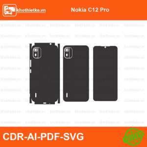 Nokia C12 Pro File thiết kế Skin, Template Vector chuẩn cắt decal | KhoThiếtKế.vn