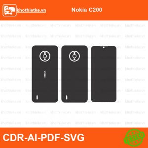 Nokia C200 File thiết kế Skin, Template Vector chuẩn cắt decal | KhoThiếtKế.vn