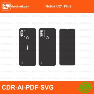 Nokia C21 Plus File thiết kế Skin, Template Vector chuẩn cắt decal | KhoThiếtKế.vn