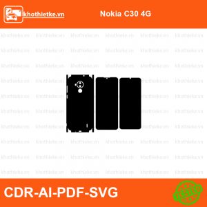 Nokia C30 4G File thiết kế Skin, Template Vector chuẩn cắt decal | KhoThiếtKế.vn
