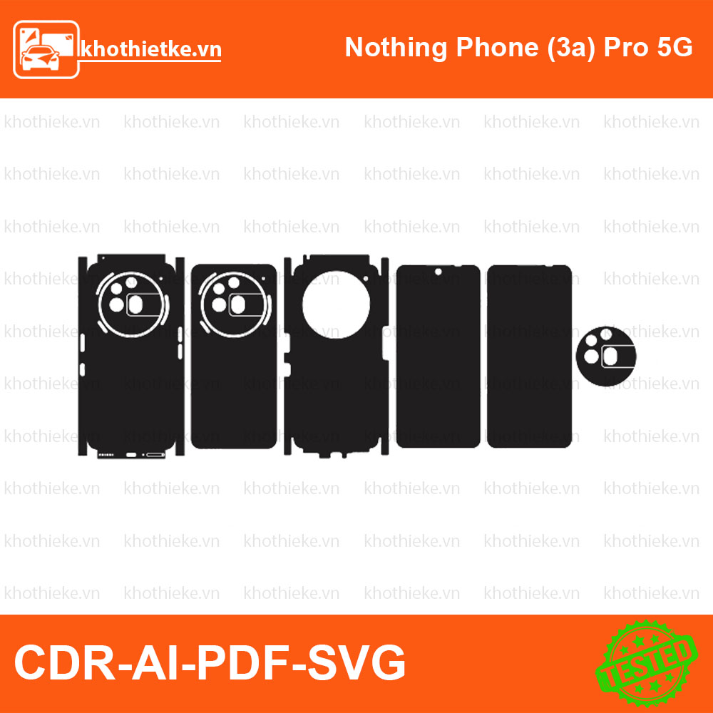 Nothing Phone (3a) Pro 5G File thiết kế Skin, Template Vector chuẩn cắt decal | KhoThiếtKế.vn