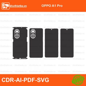 OPPO A1 Pro File thiết kế Skin, Template Vector chuẩn cắt decal | KhoThiếtKế.vn