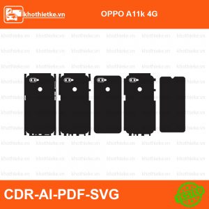 OPPO A11k 4G File thiết kế Skin, Template Vector chuẩn cắt decal | KhoThiếtKế.vn