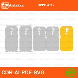 OPPO A11x File thiết kế Skin, Template Vector chuẩn cắt decal | KhoThiếtKế.vn
