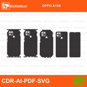 OPPO A15S File thiết kế Skin, Template Vector chuẩn cắt decal | KhoThiếtKế.vn